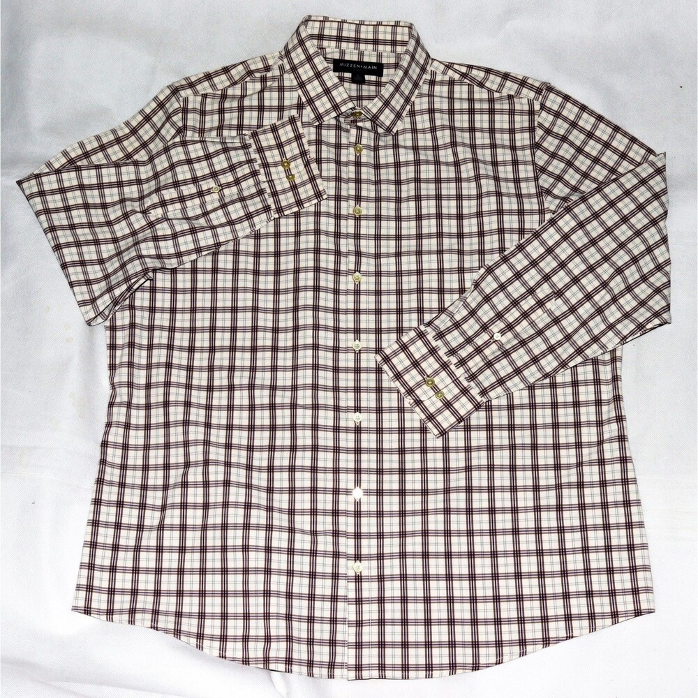 Mizzen + Main Leeward Classic Men's Long Sleeve Button Front Shirt Size XL